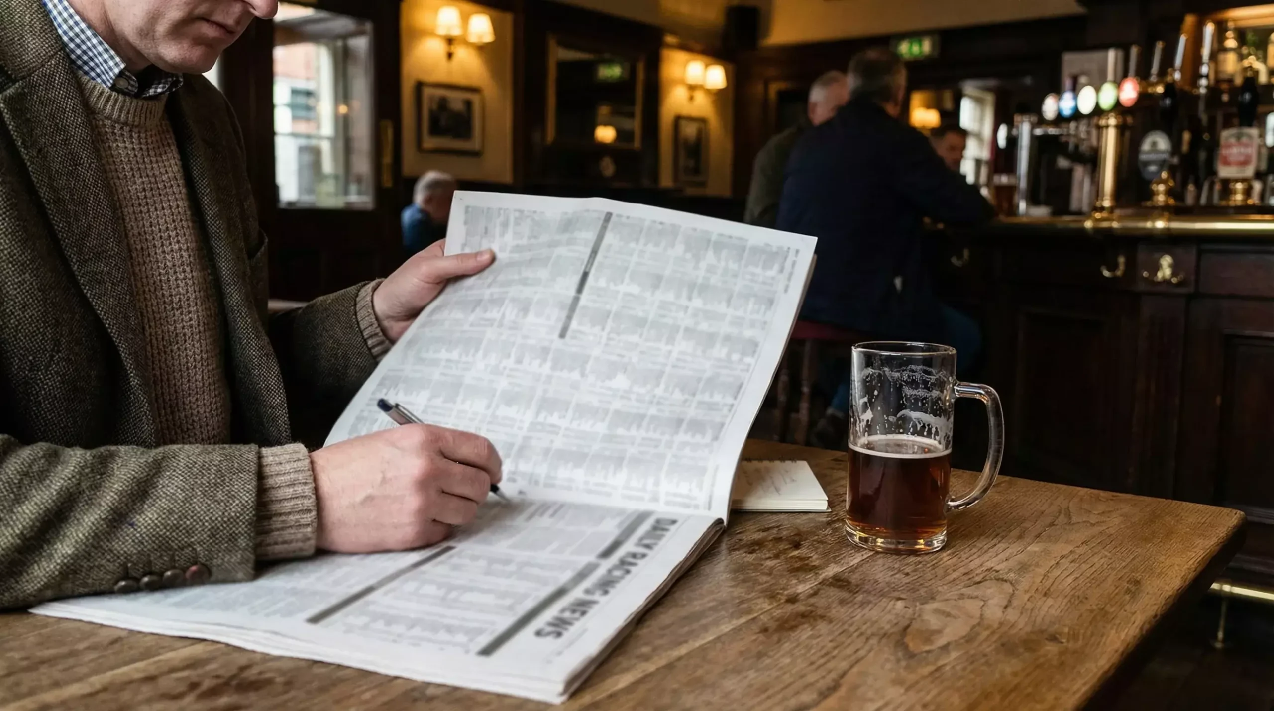Racing form guide and newspaper with Grand National ante-post odds